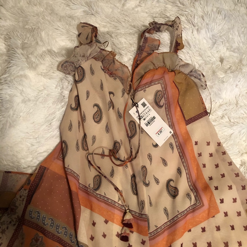 BNWT Zara Paisley Print Maxi Dress - Picture 9 of 9